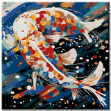 Koi Fish Playing - Paint by Numbers
