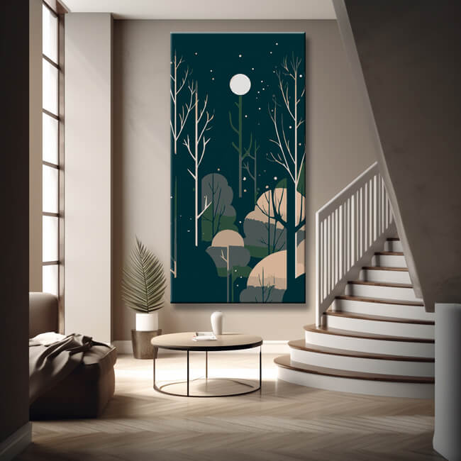 Night Forest Pattern - Painting by Numbers