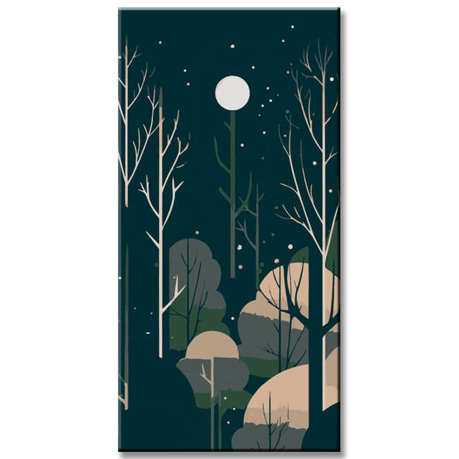 Night Forest Pattern - Painting by Numbers