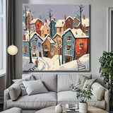 Paint by numbers winter village