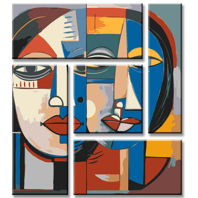 Painting by Numbers New Art Faces 5-Panel