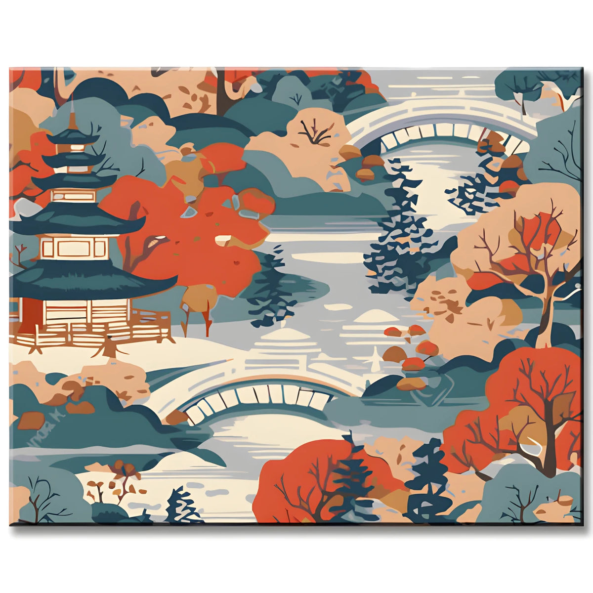 Painting by Numbers Japanese Garden Flowers