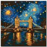 London Bridge in Van Gogh Style - Paint by Numbers
