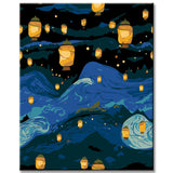 Night Magic Old Town - Painting by Numbers