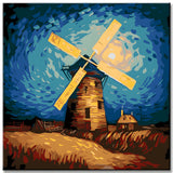 Van Gogh Inspired Blooming Windmill - Paint by Numbers