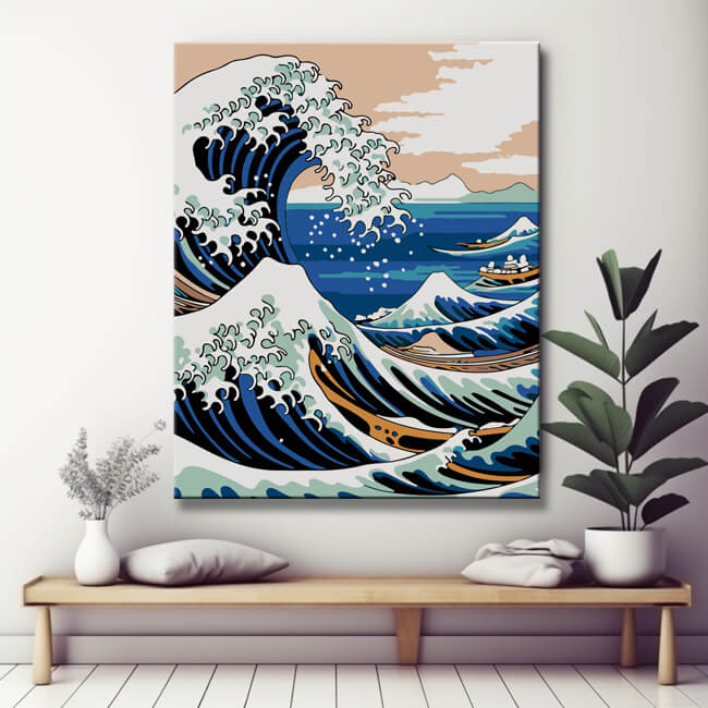 The Giant Wave of Kanagawa - Painting by Numbers