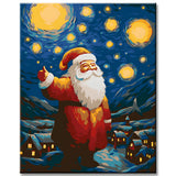 Santa Claus in Starry Night - Paint by Numbers