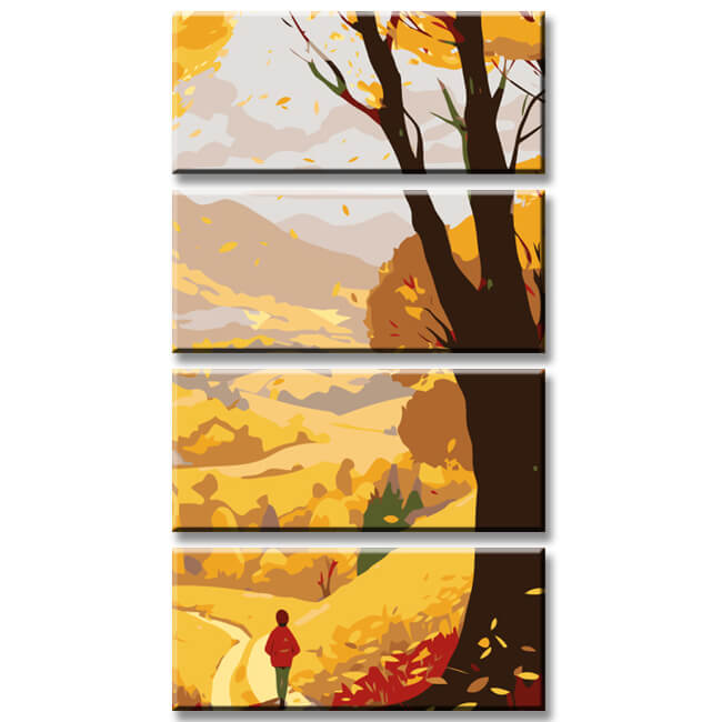 Painting by Numbers Golden Autumn 4-Panel