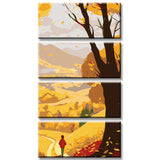 Painting by Numbers Golden Autumn 4-Panel