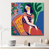 Woman with flowers - painting by numbers