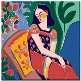 Woman with Flowers - Paint by Numbers in Matisse Style