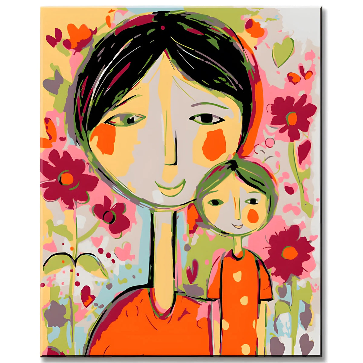Mother and Daughter - Abstract Paint by Numbers