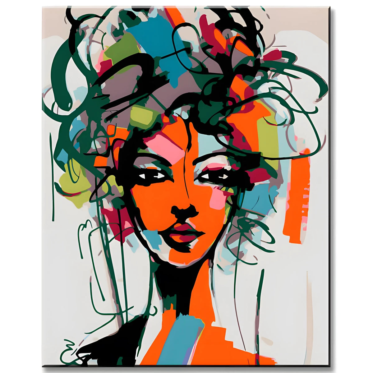 Art Portrait of A Woman Painting by Numbers