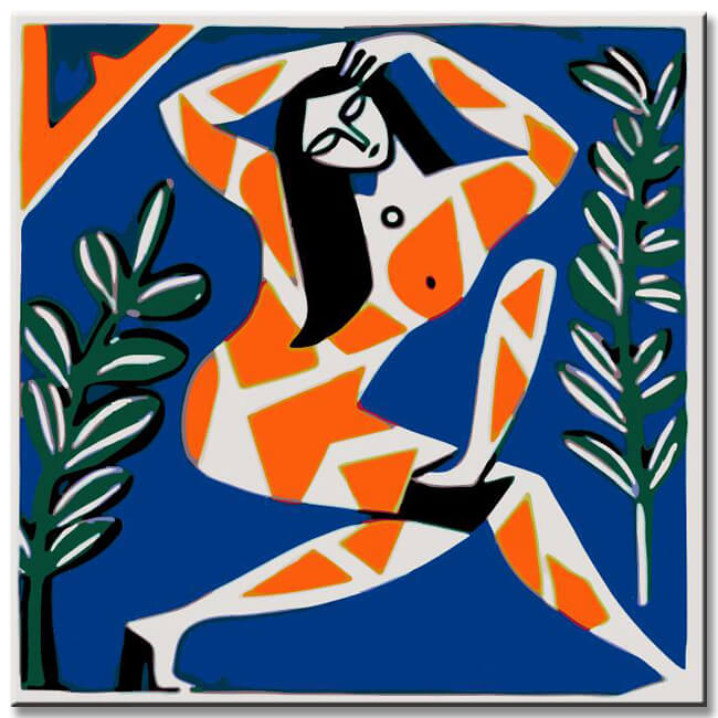 Young crazy beauty - painting by numbers