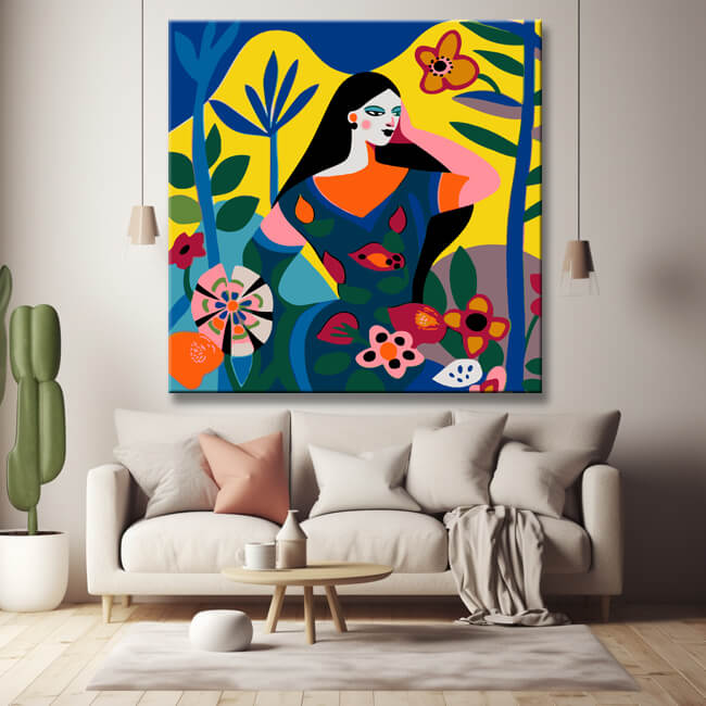Work of art à la Matisse - painting by numbers