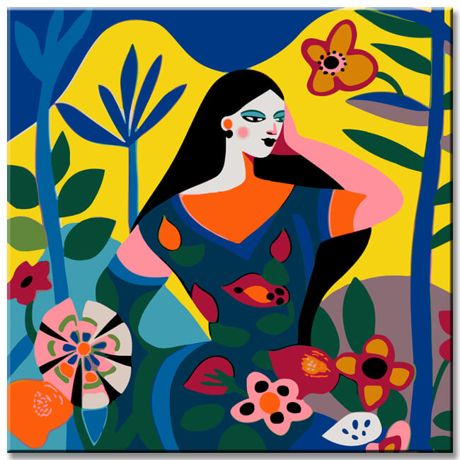 Work of art à la Matisse - painting by numbers