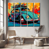 Painting by Numbers Illustration VW Beetle 5-Panel