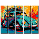 Painting by Numbers Illustration VW Beetle 5-Panel
