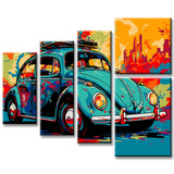 Painting by Numbers Illustration Volkswagen Beetle 5-Panel