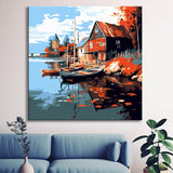 Sailboats on The Lake Painting by Numbers