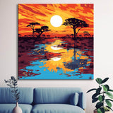 Savannah Sunset Painting by Numbers