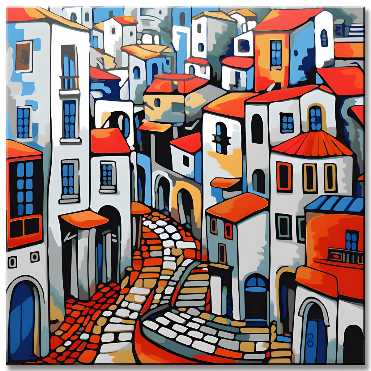 City Panorama Greece Painting by Numbers