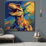 Dinosaur Children's Motif Painting by Numbers
