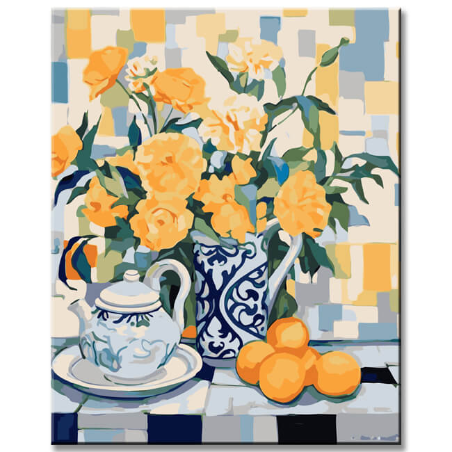 Still Life Kitchen Painting by Numbers