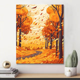 Autumn Mood Tree Alley Painting by Numbers