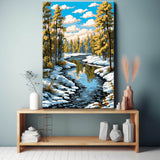 Tree Landscape in Winter Painting by Numbers