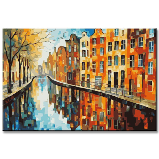 Amsterdam Canals Painting by Numbers