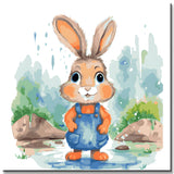 Rabbit Child Children's Motif Painting by Numbers