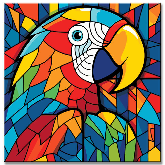 Parrot Mosaic Painting by Numbers