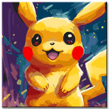 Pikachu Children's Motif Painting by Numbers