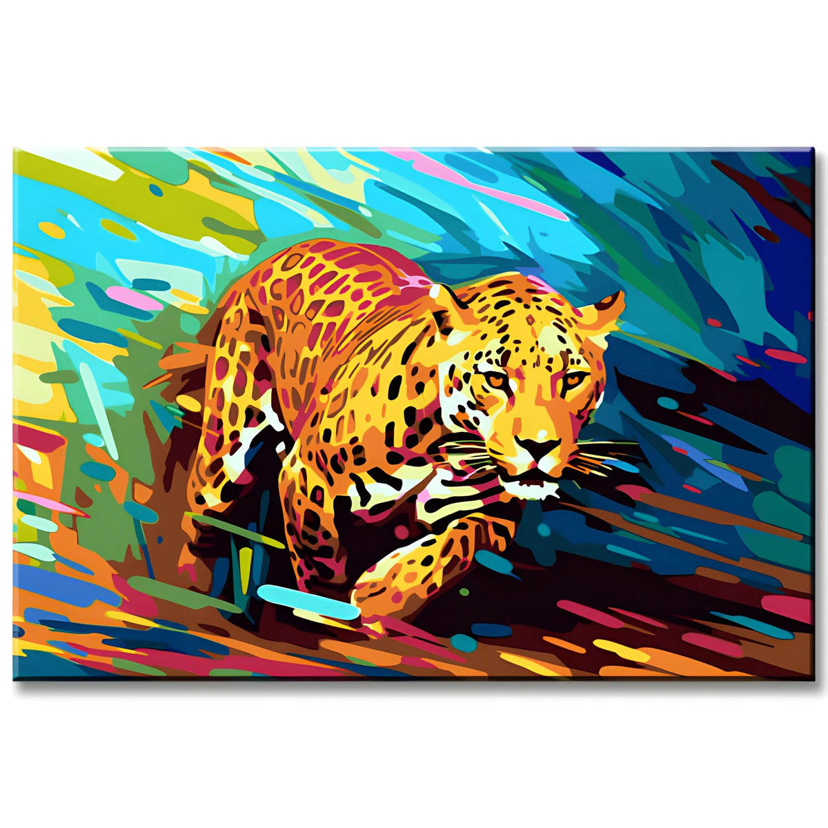 Running Leopard Painting by Numbers
