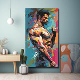 Man Fighter Painting by Numbers