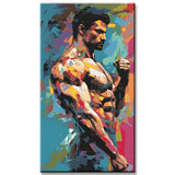 Man Fighter Painting by Numbers