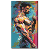 Man Fighter Painting by Numbers