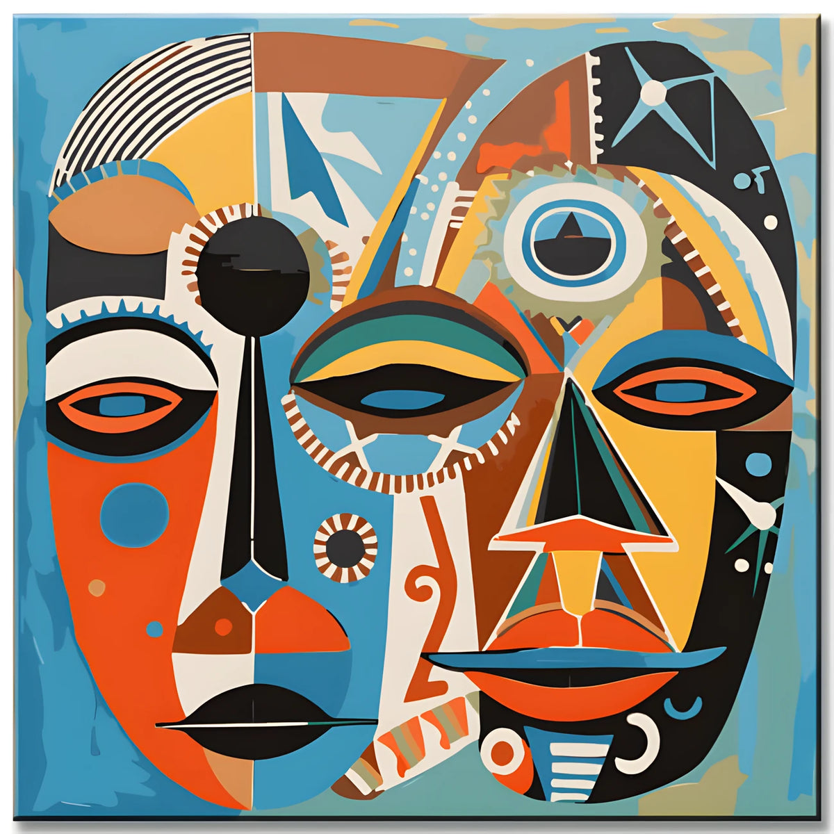Masks Africa Paint by Numbers