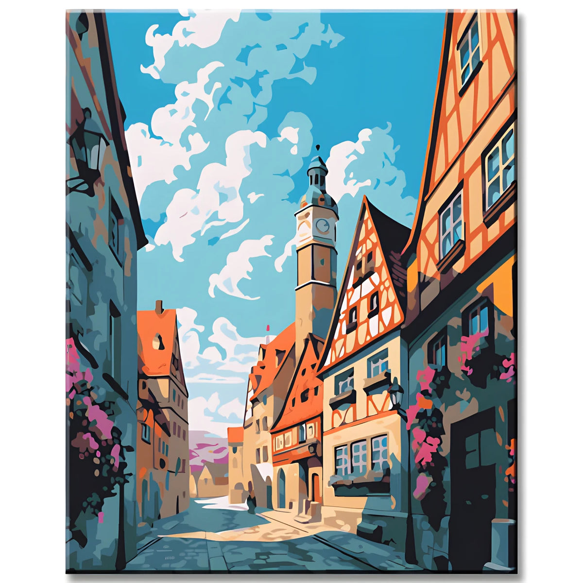Rothenburg Ob Der Tauber Old Town Paint by Numbers