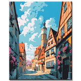 Rothenburg Ob Der Tauber Old Town Paint by Numbers