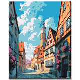 Rothenburg Ob Der Tauber Old Town Paint by Numbers