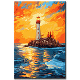 Lighthouse in The Sea Painting by Numbers