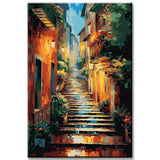 Old Town Stairs italy Painting by Numbers