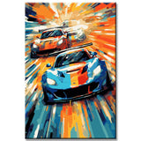 Nascar Modern Art Paint by Numbers