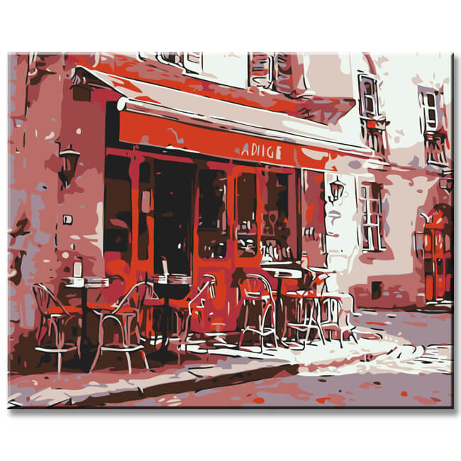 Paint by Numbers Flowers Art Heart Tree 3-Piece Triptych