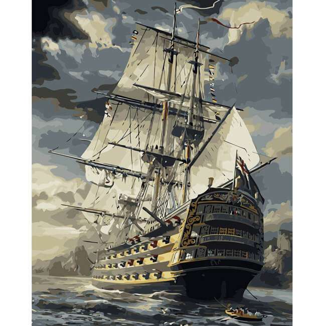 Painting by numbers windjammer