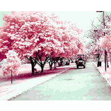 Painting by numbers cherry blossom