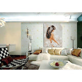 Painting by numbers girl in white