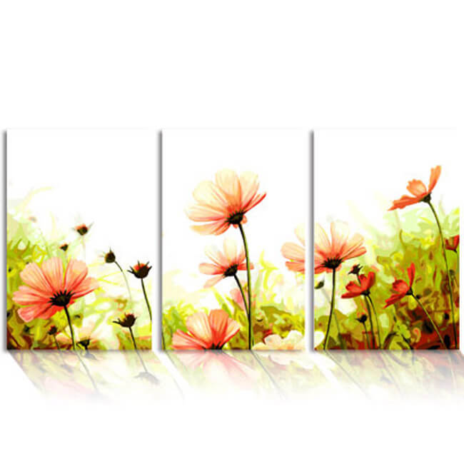 Painting by Numbers Flower Meadow Triptych
